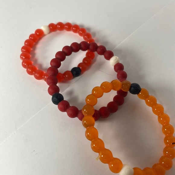 Lokai Bangle Bracelets Lot of 3 NAMI Save the Children Orange Mental Health - Picture 3 of 6